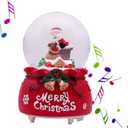Christmas Revolve Snow GlobeSanta Claus Decorative Light6 Inch Musical Snow Globe with Music and Color Changing Lights for Daughter Girls Girlfriend Women Son (Santa Claus Gift)