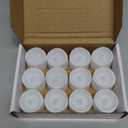 Homemory 12pcs Remote Timer LED Tea Lights Candles, 400+Hours Flickering Flameless Battery Votive Tealights for Tabletop Lighting, Centerpieces Decor, Holiday (Cool White Glow, White Base)