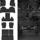 Custom Fit Floor Mats for Ford Expedition 7 Seats/Captain Seat 2018-2024, All Weather TPE Floor Liners with Trunk Mat & Backrest Protectors, Odorless Full Set Interior Accessories
