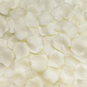 Ouddy Decor 5000 Pcs Rose Petals Artificial Flower for Valentine's Wedding Decor Romantic Night Event Anniversary Shower Engagement Party Home Decorations, Ivory