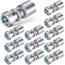 Blulu 12 Pcs 3/8" Hose x 3/8" Jic 37 Hydraulic Hose Fittings Female Coupling End Swivel Crimp Hydraulic Fittings
