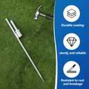 Pelopy Feather Flag Ground Spike Ground Stake Flag Base Heavy Duty Flag Pole Holder for Ground Outdoor Banner Stakes Fits Poles with 0.65 Inch Inner Diameter, Stake Only(20 Inch, 4 Pcs)