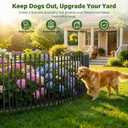 5 Panels No Dig Decorative Garden Fence, 32in(H)11ft(L) Heavy-Duty Rustproof Metal Panels, Outdoor Dog Barrier for Yard & Patio, Landscape, Border| Portable Temporary Fencing