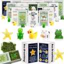 Cinnvoice 100 Set Bulk End of Year Student Gifts from Teacher Graduation Employee Appreciation Gifts Emotional Support Cute Resin Ornaments Positive Desk Pets with Mini Card Box