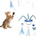 Pawingcat Automatic Cat Wand Toy Interactive Cat Toy Catnip Balls 7in1 Detachable Cat Toys for Bored Indoor Adult Cats Rechargeable Cat Interactive Toys