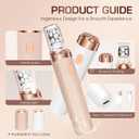 Epilator,Facial Hair Removal for Women,2-in-1 Gentle Root Removal PluxyEpil for Coarse & Fine Hair,2026 New Rechargeable Lady Depiladora Electric Shaver for Face/Legs/Bikini Smooth Skin (Rose Gold)