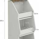 ARTETHYS Potato and Onion Storage Bin on Wheels, White | Ventilation Mesh Drawers, Produce Organizer with Grocery Section, Vegetable & fruit Container Cabinet for Kitchen, Pantry