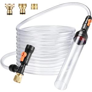 enomol Gravel Vacuum for Aquarium Water Changer Fish Tank Cleaning Tools,Siphon Universal Quick Pump Aquarium Water Changing (50ft)