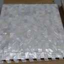 10 - Sheet Pearl Shells Tile Peel and Stick Backsplash, Self Adhesive Wall Tile for Kitchen, Bathroom, Bedroom (11.8"X11.8", White Nature)