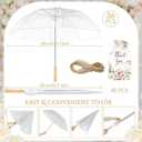 Aodaer Wedding Umbrella Bulk with Foldable Storage Box Auto Open Foldable Umbrellas Windproof Travel Umbrella for Outdoor Activities, Wedding Anniversary Photography