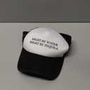 JaGely Trucker Hat for Women Funny Humor Baseball Hats Gag Inappropriate Adjustable Cap for Women Girl Men Birthday Gifts (Black)