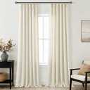 Beige Pinch Pleated 94 inch Long Linen Curtains 2 Panels Set for Living Room Track System Curtains Neutral Modern Farmhouse Light Filtering Semi Sheer Linen Blend Pinch Pleat Drapes 94 Length Oatmeal
