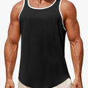 Runcati Mens Sleeveless Tank Tops Workout Muscle Gym Knitted Shirt Athletic Bodybuilding Slim Fit Ribbed T Shirts, XL