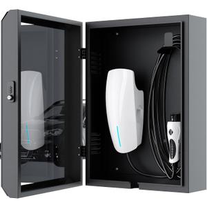 Tesla Wall Charger Cover, Outdoor EV Charger Enclosure Universal Fit for All Electric Vehicle Chargers, Large Capacity Weatherproof Wall-Mounted Charger Box (Black)