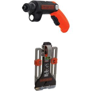 BLACK+DECKER 4V MAX Cordless Screwdriver with MarkIT Picture Hanging Tool Kit (BDCSFL20C & BDMKIT101C)