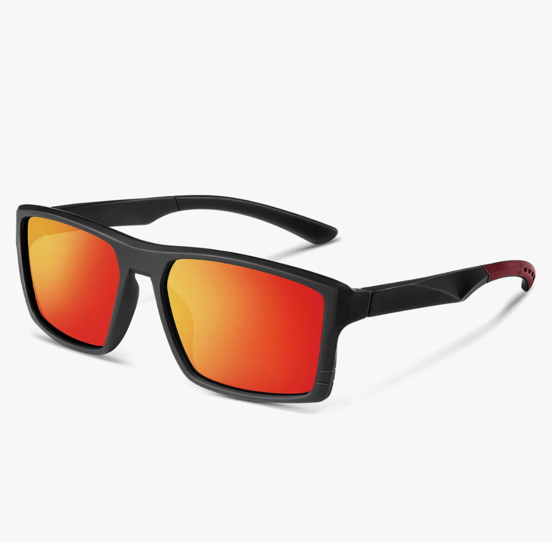 Sunglasses Men Polarized,Square Frame Sport Men's Sun Glasses Fishing Running Cycling Driving UV Protection Pack of 2