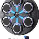 Music Boxing Machine for Kids with Bluetooth & LED Lights - 15-Speed Adjustable Wall-Mounted Punching Pad for Adults Silent Training, No-Drill Installation, Type-C ChargingBlue