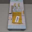 COOK WITH COLOR Glass Olive Oil Bottle Dispenser - 1 Pack- 17oz Vinegar Cruet - Olive Oil Carafe Decanter for Kitchen