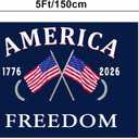 250th Birthday Flag 3x5 Feet 1776-2026 America Freedom Flags House Yard Decor Sign Outside Decorations (250th Birthday2 Flag)