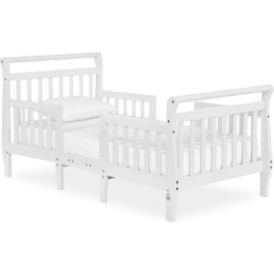 Dream On Me Emma 3-in-1 Wooden Toddler Bed, GREENGUARD Gold, White, Crib,  56 L x 29 W x 28 H