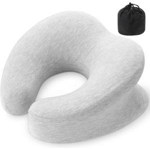 Neck Pillow,Stomach Pillow,Face Down Pillow,Massage Modal Fabric, Ergonomic Design, Comfortable for Office, Drive & Travel Essentials (Light Gray)