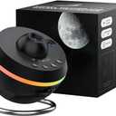 Galaxy Projector with 1 Glass Projection Disc, Star Projector Home Planetarium, 180 Rotatable Starry Sky Night Light with Meteor Effects & Light Strip for Bedroom, Kids & Adults Gift (Black)