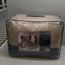 Madison Park Essentials Delaney 24-Piece Room In A Bag Comforter Set-Satin Jacquard All Season Luxury Bedding, Sheets, decorative pillows and Curtains, Valance, Queen (90 in x 90 in), Medallion Navy