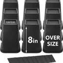 9 Pack Bed Risers 8 inch Heavy Duty, Furniture Risers for Dorm Twin XL Table Desk Sofa Couch Cabinet Bed Frame, Black Bed Lifts Risers