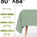 Pureegg Rectangle Table Cloth 60" x 84" 8 Packs, Durable Polyester Tablecloth Offers Reusable & Washable Protection, Ideal for Outdoor Party, Picnic, Wedding, Banquet and Birthday, Sage Green