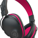 JLab JBuddies Pro Wireless Over-Ear Kids Headphones, 35+ Hour Battery Life, Built-in Volume Regulators for Safety, Share Mode, Folding, Adjustable, Noise Isolation, with Mic, Pink