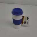 Eco Mug Reusable Travel Coffee Mug 16oz Blue Soft Grip BPA Free Insulated Fill Brew Eco Mug BPA Free 16 Oz