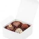Sunnda 40 Pack 4x4x2 White Small Gift Boxes - Food Grade Cardboard Treat Boxes for Candy, Fudge, Cookies - Small Square Boxes for Ornaments, Jewelry Trinkets, Party Favors, Small Business Packaging