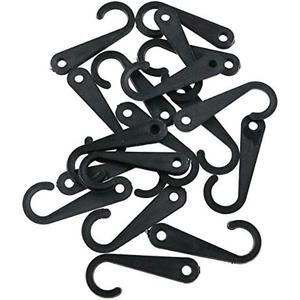 E-outstanding 500pcs Sock Display Hooks 1 3/4 Inch Plastic J-Hooks for Sock Hat Underwear Hanging, Black