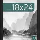 MCS Museum Poster Frame 18x24 Onyx Woodgrain, Vertical & Horizontal Wall Hanging Large Picture Frame for Photos, Posters & Art Prints (1-Pack)