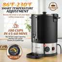 50 Cup Commercial Coffee Urn with Temp Control, Extra Large Coffee Maker | 1200W, 8L/50cups, Double Insulated 304 Stainless Steel, Coffee Dispenser Hot Water Urn, For Home Party Office Catering