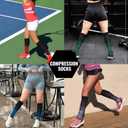 Compression Socks for Women Men Circulation Knee High 8 Pairs for Nurses, Running, Travel, Athletic (Large-X-Large)