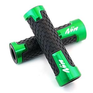 ZYAKOMO CNC 22mm 7/8 Motorcycle Handlebar Grips Compatible with 2025 Ninja 500 SE 2026 Ninja 650 Ninja 400 Ninja 1100SX 1000SX 2017-2025 2026 ZX4RR ZX6R ZX10R ZH2 (Green)