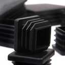 200 Pack 1 Inch Square Plastic Plug, tubing end Cap, Durable Chair Glideit fits 1" Outside Diameter Square tubing