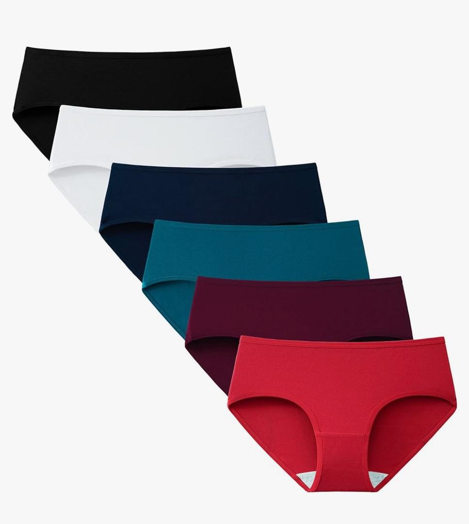 INNERSY Womens Underwear Cotton Hipster Panties 6-Pack-Medium