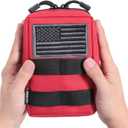 2 Pack Molle Pouches - Tactical Compact Water-Resistant EDC Pouch (Red)