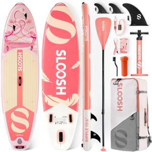 SLOOSH Inflatable Stand Up Paddle Board, 10'6" Paddle Boards with Premium Accessories, Non-Slip EVA Deck, Ultra-Light Carry Bag Pump, Ripple SUP for Youth & Adults of All Skill Levels