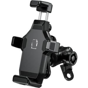 Motorcycle Navigation Frame Holder Stem Triple Tree Fork Mount Clamp Mobile Stand Motorcycle Mirror Navigation Support Handlebar Bracket Mobile Phone Holder (Color : Rearview Mirror Type)