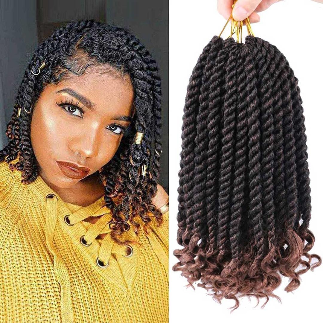 6 Pack Havana Twist Crochet Hair 12 Inch Senegalese Twist Crochet Braids For Black Women Crochet Jumbo Braids Hair Extension T30#