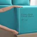 Hearth & Harbor Extra Deep Pocket Sheets - Fits Mattress 18-24 Inches Deep - Extra Deep Pocket Twin XL Sheets Sets - 4 Piece Twin XL Size - Teal