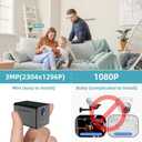 Upgraded Spy Camera WiFi Hidden Camera,2K HD Home Security Camera,400 Days Standby Battery Life,AI Motion Detection Alerts, Clear Night Vision,Real Time Record Surveillance Camera