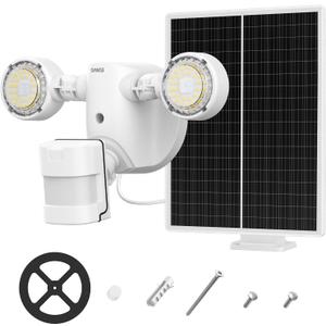 SANSI Outdoor Solar Flood Light, 500LM Motion Sensor Flood Light with 2 Working Modes, IP65 Waterproof 5000K Daylight Security Light with 2000mAh Battery 30,000 Hrs Lifespan for Patio Yard Garage