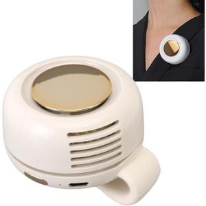 Ymiko Clip On Fan, 3 Speed Silent Rechargeable Portable Cooling Fan Bladeless Mini Waist Mini Bladeless Clip On for Outdoor Hiking Office Travel (White)
