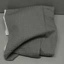 Grey Shower Curtain and Liner Set - 230GSM Waffle Weave Textured Heavy Duty,Hotel Luxury Weighted Bath Curtain,71W x 74H