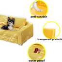 wokire Clear Thicker Couch Cover Water Proof Sofa/Heavy Duty Couch Cover-Protection Against Cat Dog Clawing, Vinyl Sofa Slipover -for Storage and Moving