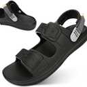 BBMVP Womens Sandals, Summer Beach Sandals for Woman 2025, Womens Slides, Women Beach Sandals & Summer Shoes Comfortable, Pool Slip On Sandals Women (9, All Black)